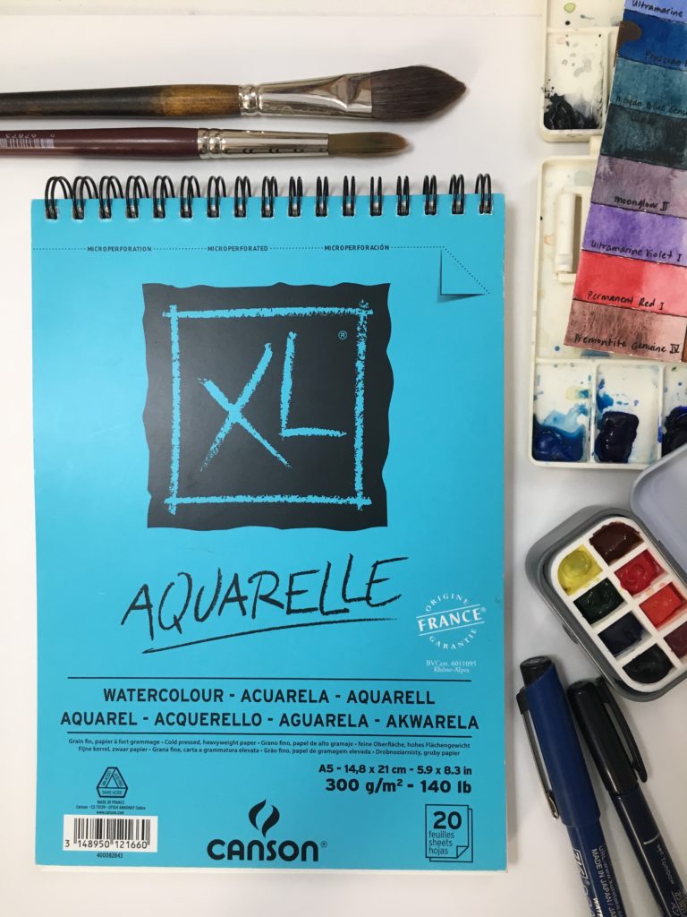 Paper Review: Canson XL 140lb(300gsm) Watercolor Paper