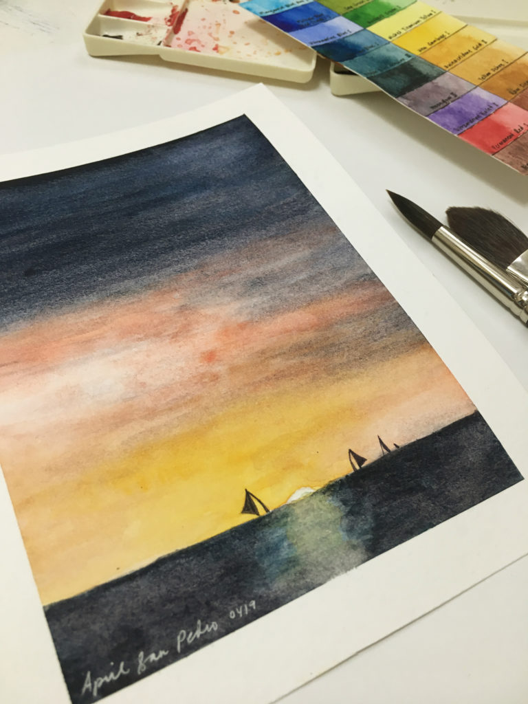 Why is my watercolor doing this? Using Canson XL Watercolor paper. Could it  just be natural oils from my hands messing up the paper? : r/learnart